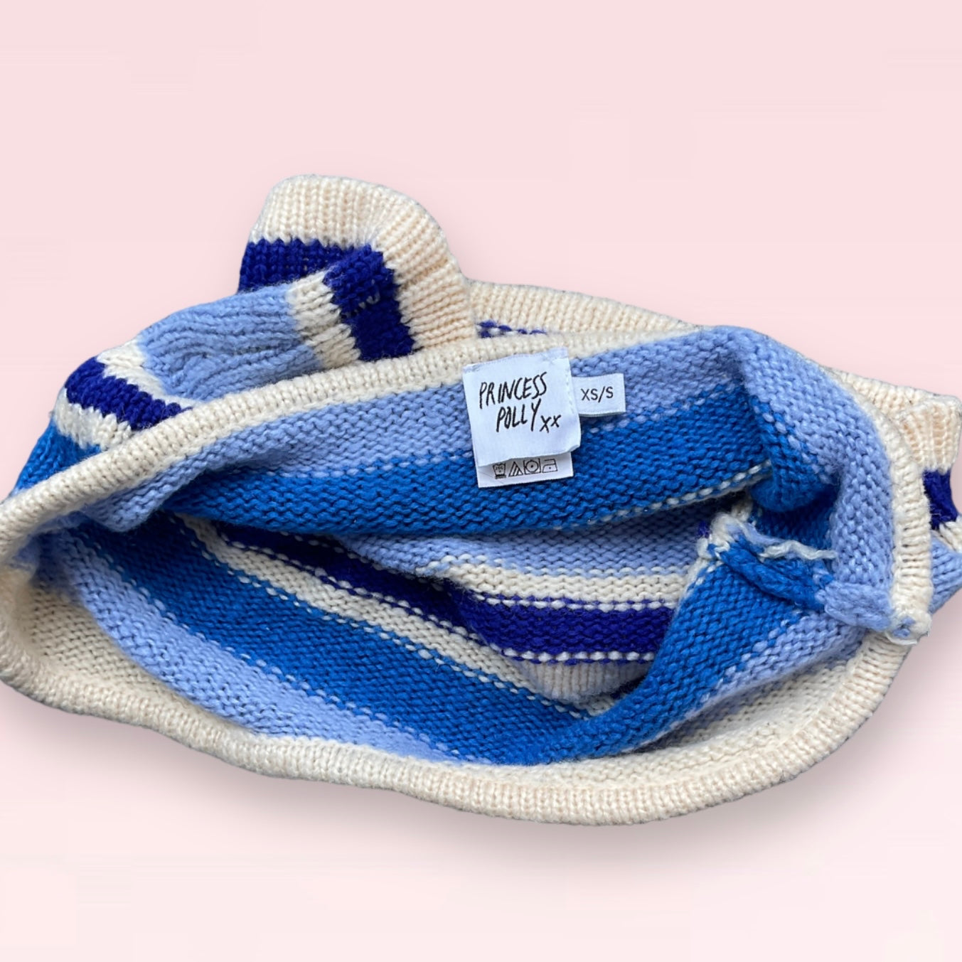 Princess Polly Serafini Knit Blue Top