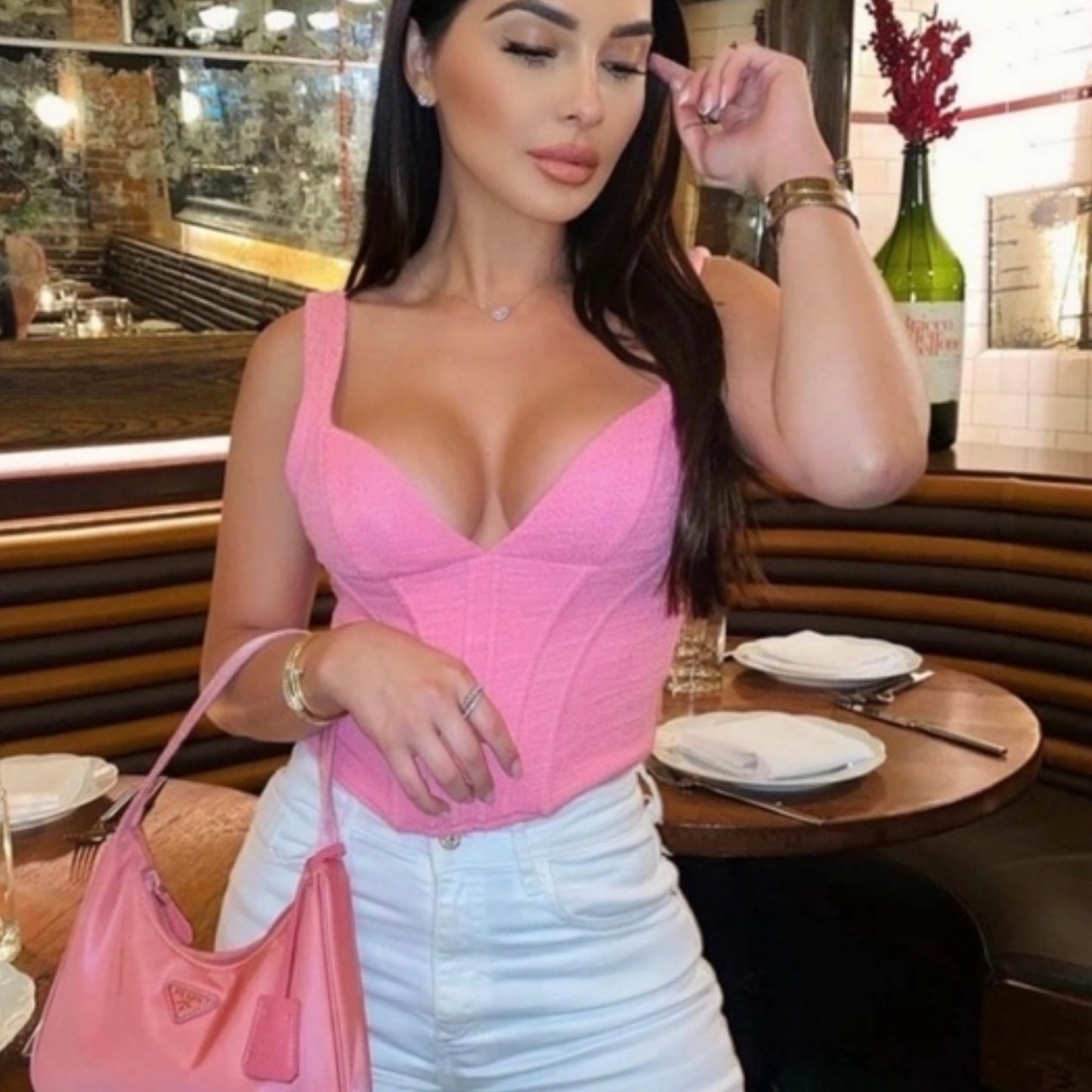 Zara Textured Corset Top