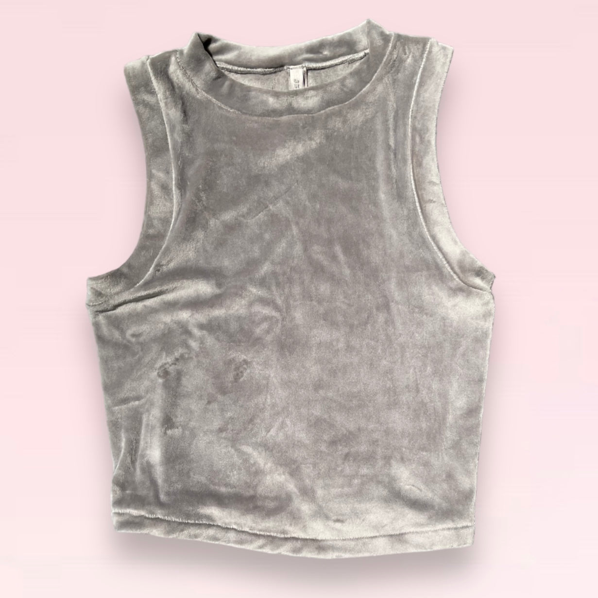 Skims Velour Crew Neck Top