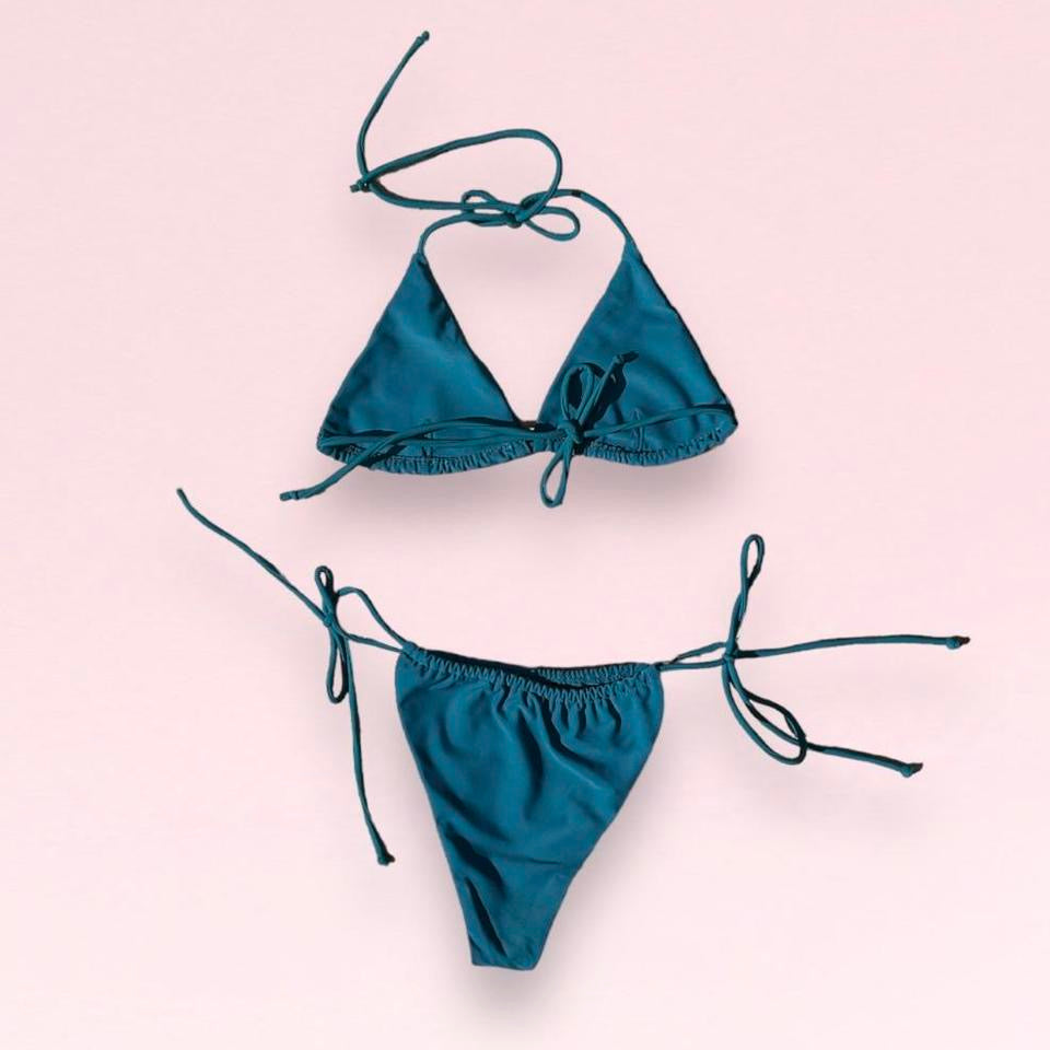 Teal Cheeky Bikini Set