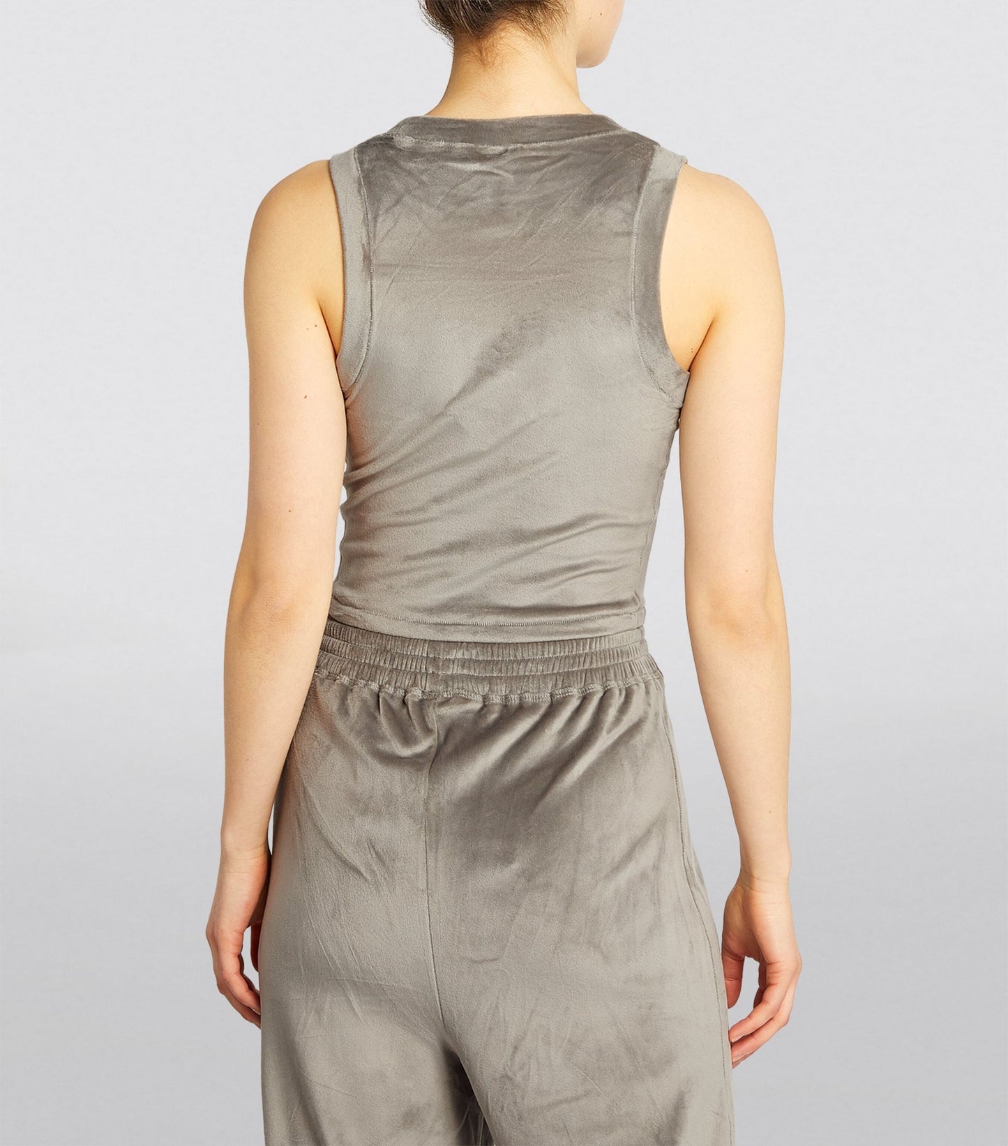 Skims Velour Crew Neck Top