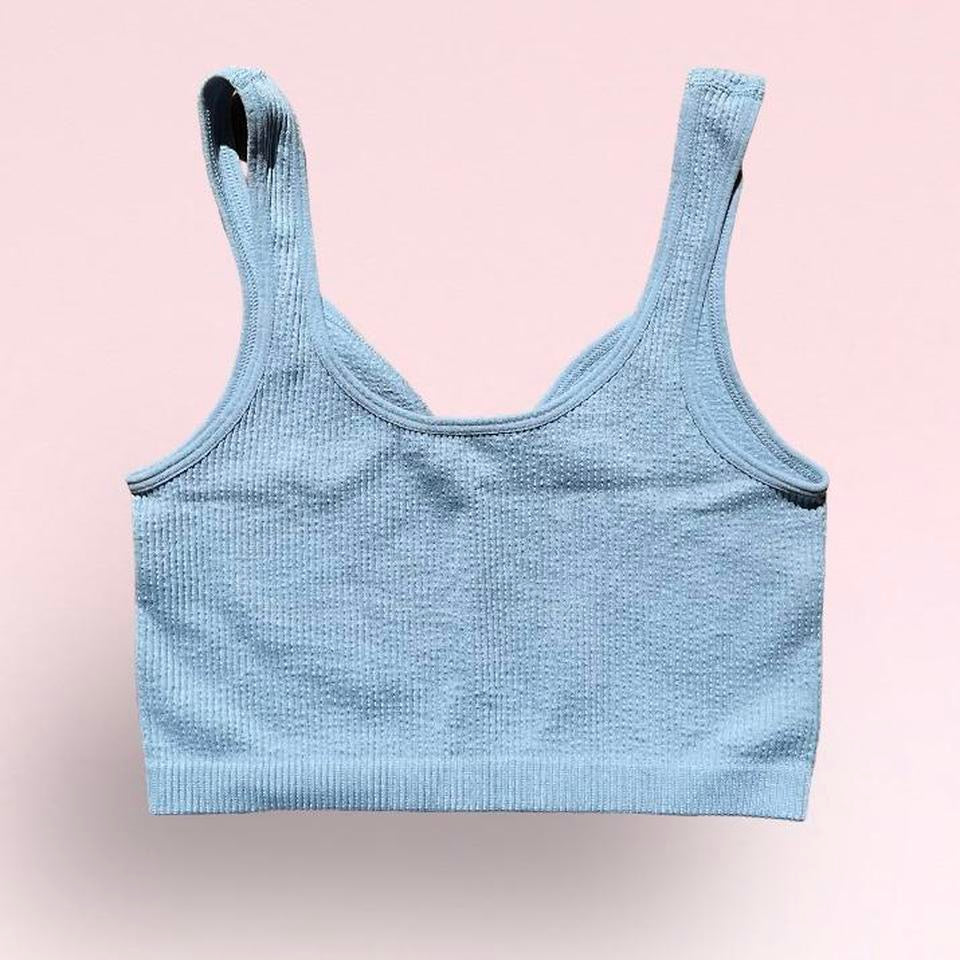 Powder Blue Ribbed Tank Top