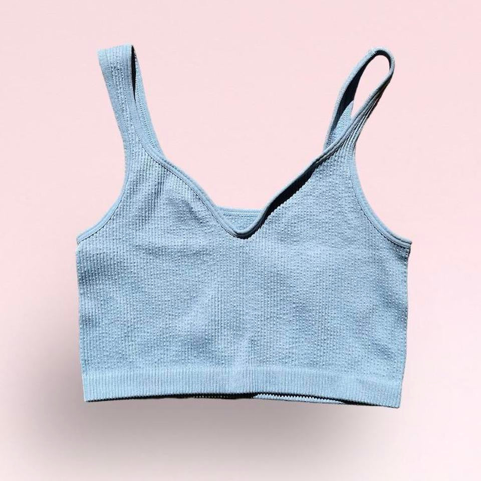 Powder Blue Ribbed Tank Top