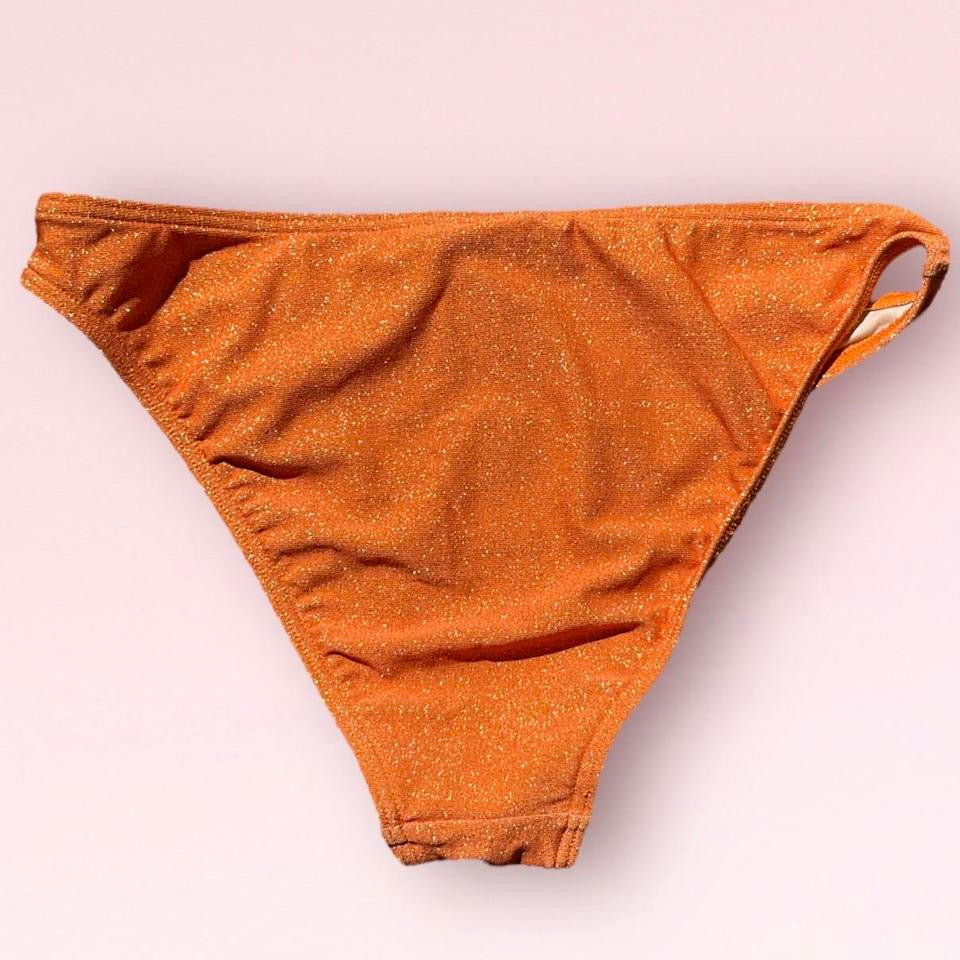 Peony Orange Sparkle Bikini Bottom