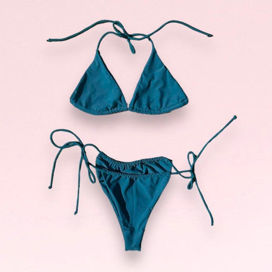 Teal Cheeky Bikini Set