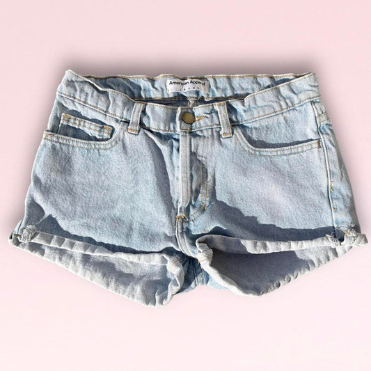 American Apparel Light Washed Jean Shorts